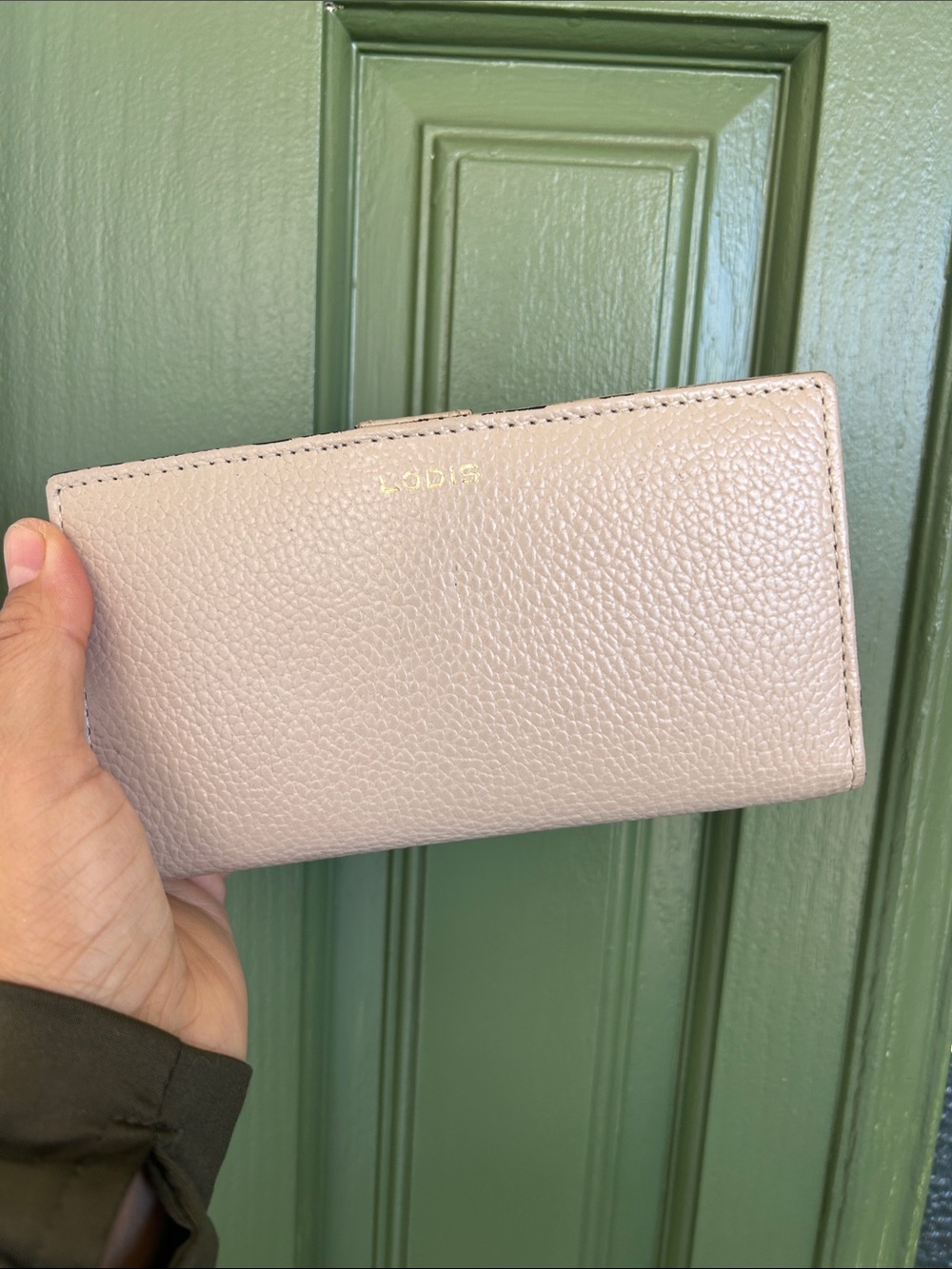 Lodis Dusty Rose Pebbled Leather Wallet